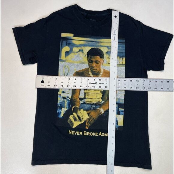 Never Broke Again Youngboy 38 Baby Graphic T-Shirt Women Small Black Rap Music - Picture 5 of 5